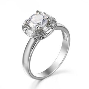*BEXLEY* Silver x Zircon Fashion Ring Size 8
